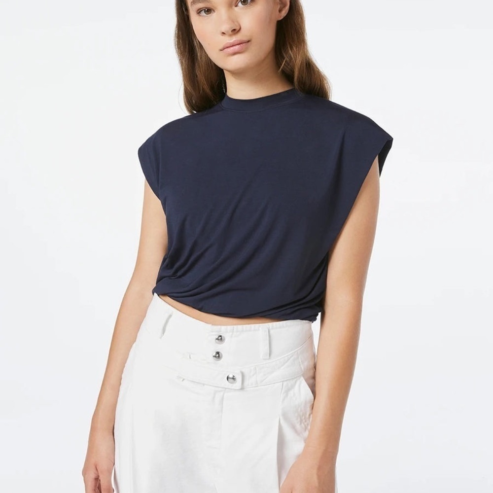 FRAME DENIM Women’s Sleeveless Muscle Top Navy Size Large